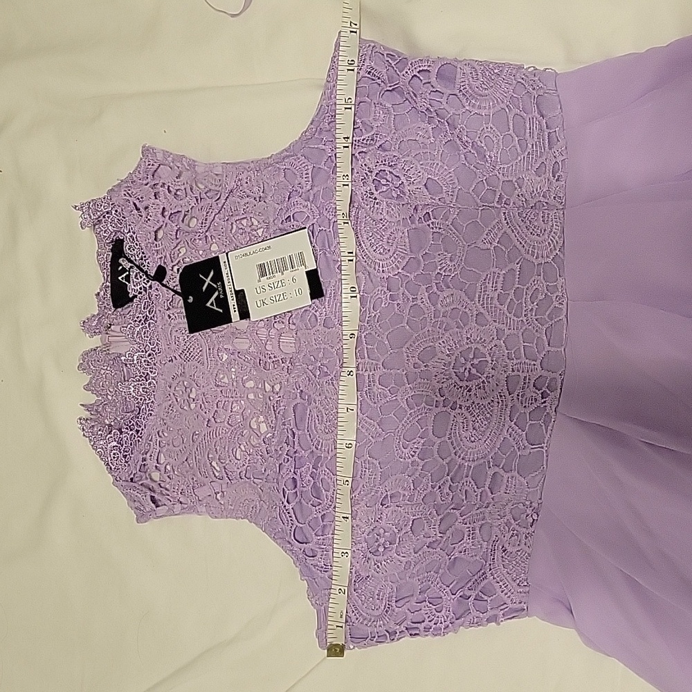 NWT Lilac High Neck Crochet Maxi Dress Vestido - Picture 7 of 9